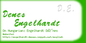 denes engelhardt business card